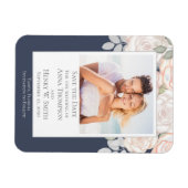 Trouwfoto Bloemen "Save the Date" Magneet (Horizontaal)