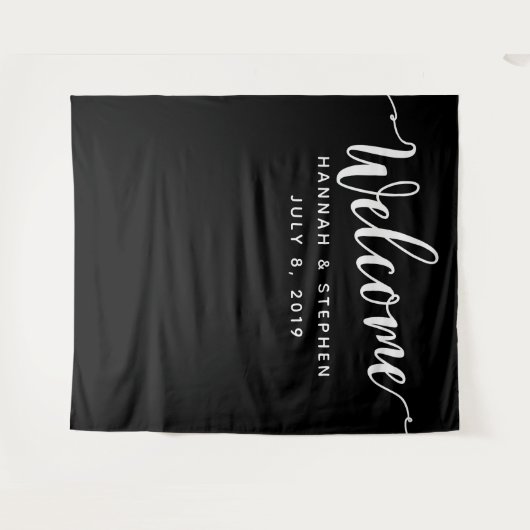 Trouwfoto booth achtergrondbanner wandkleed (Voorkant (horizontaal))
