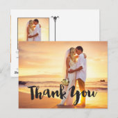 Trouwfoto Dank u kaarten / Briefkaarten (Voorkant / Achterkant)