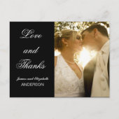 Trouwfoto Dank u opmerking | briefkaart (Voorkant)
