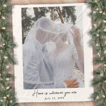 Trouwfoto-deken, knus geschenk voor pasgetrouwden