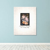 Trouwfoto ~ Gast Handtekening Canvas Print (Insitu (Houten vloer))