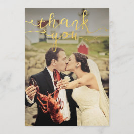 Trouwfoto Goud Folie Dank Je Kaarten