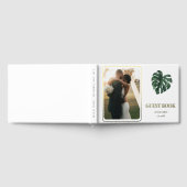Trouwfoto Green Leaf Monstera Wedding Gastenboek (Volledig)