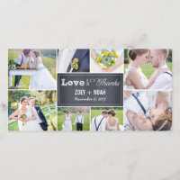 Trouwfoto Kaarten met Krijt Collage