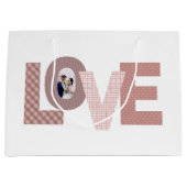 Trouwfoto Liefde Cgift Zak Groot Cadeauzakje (Voorkant)