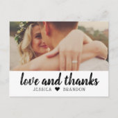 Trouwfoto met Casual Love and Thanks Briefkaart (Voorkant)