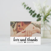 Trouwfoto met Casual Love and Thanks Briefkaart (Staand voorkant)