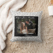 Trouwfoto met romantisch tekstkussen kussen (Deken)