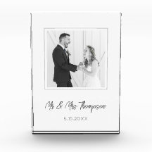 Trouwfoto Mr & Mrs Naam Datum Aandenken