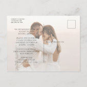 Trouwfoto na elopement Huwelijksvoltrekking Vierin Aankondigingskaart (Achterkant)