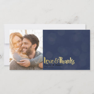 Trouwfoto Navy & Goud Foto Liefde & Dank Bedankt