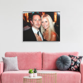 Trouwfoto op Canvas met Rand Afdruk (Insitu (Woonkamer))