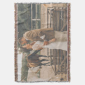 Trouwfoto pasgetrouwden Boho geweven franje Deken (Voorkant Verticaal)