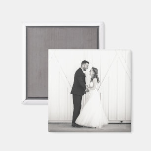 Trouwfoto Passen getrouwd Mr & Mrs Black White Fav Magneet