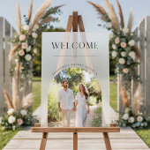 Trouwfoto Rustieke Matglazen Bruiloft Welcome Acryl Bord