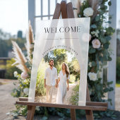 Trouwfoto Rustieke Matglazen Bruiloft Welcome Acryl Bord