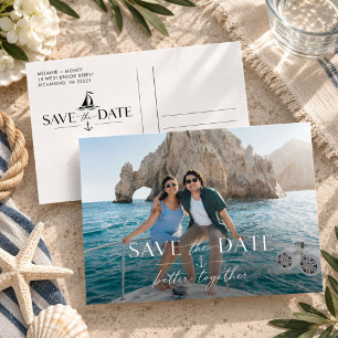 Trouwfoto 'Save the Date' voor een huwelijksfeest  Briefkaart