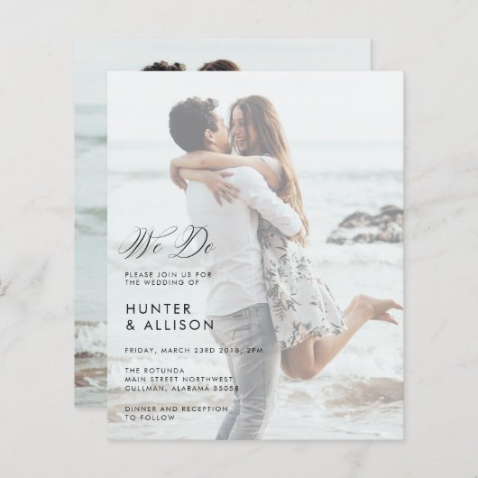 Trouwfoto Uitnodiging (Voorkant / Achterkant)