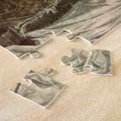 Trouwfoto van pasgetrouwden in Victoriaanse stijl, Legpuzzel (Zijkant)