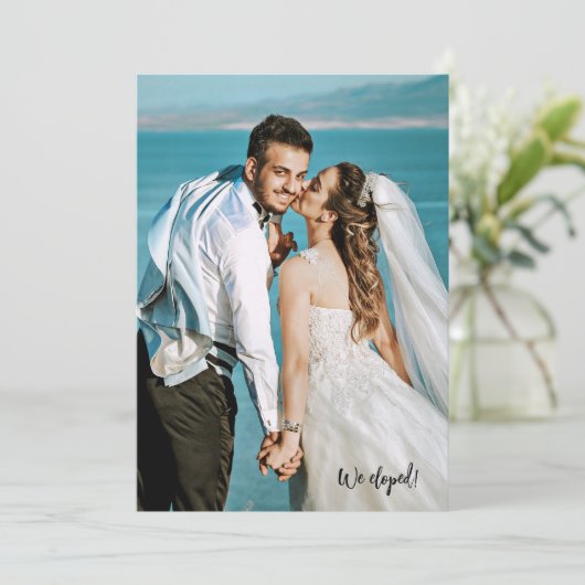 Trouwfoto Zeepaarden Happily Ever After Kaart (Staand voorkant)