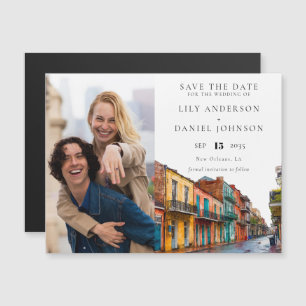 Trouwfotobewaring New Orleans Save The Date Magnetische Uitnodiging