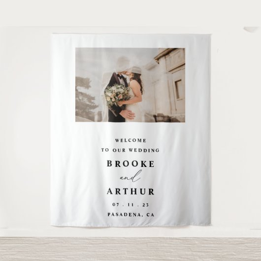 Trouwfotocabine-achtergrond met foto wandkleed (Voorkant)