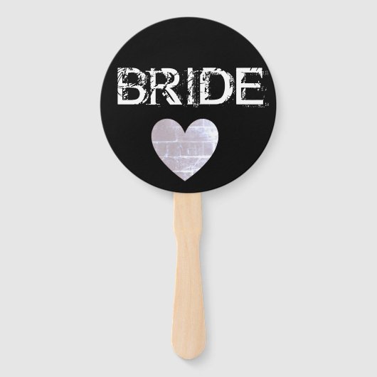 Trouwfotocabine rekwisieten bruid en bruidegom handwaaier (Voorkant)