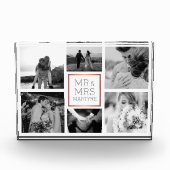 Trouwfotocollage Mr. & Mrs. Black & White Fotoblokken (Voorkant)