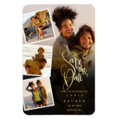 Trouwfotocollage Save The Date Magneet (Verticaal)