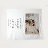 Trouwfotohokje-achtergrond met foto wandkleed (Voorkant (horizontaal))