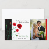 Trouwfotokaart | Red Poppies Bedankkaart (Voorkant / Achterkant)