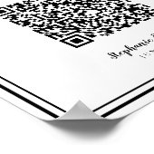 Trouwfoto's Delen van de Liefde QR Scan Zwart & Wi Poster (Hoek)