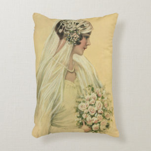 Trouwfoto's in vintage stijl, Victoriaanse bruid Accent Kussen