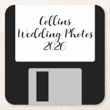 Trouwfoto's op Floppy Disk Onderzetter Personalise