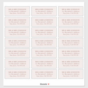 Trouwgast adreslabel 21 verschillende adressen sticker