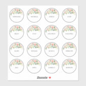  trouwgast Naam Bedankt Sticker (Vel)