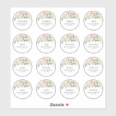  trouwgast Naam Bedankt Sticker (Vel)