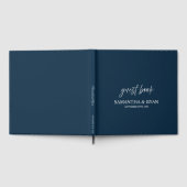 Trouwgastenboek in marineblauw gastenboek (Volledig)
