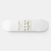 Trouwgastenboek met vintage uitstraling kokospalmb skateboard (Horizontaal)