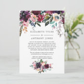 Trouwgastenlijst Bordeaux wijn verkleind Aankondiging (Staand voorkant)