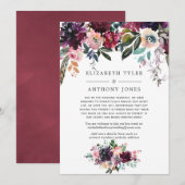 Trouwgastenlijst Bordeaux wijn verkleind Aankondiging (Voorkant / Achterkant)