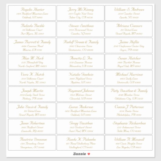 trouwgastensticker voor adresetiketten sticker (Vel)