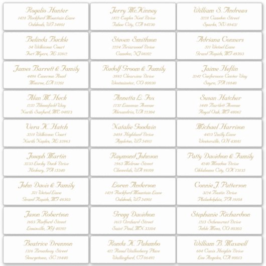 trouwgastensticker voor adresetiketten sticker (Voorkant)