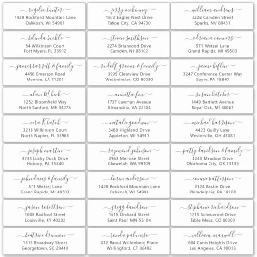 trouwgastensticker voor adresetiketten sticker (Voorkant)