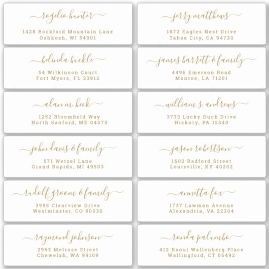trouwgastensticker voor adresetiketten sticker (Voorkant)