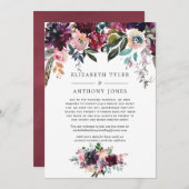 Trouwgastlijst Bordeaux wijn gereduceerd Aankondiging (Voorkant / Achterkant)