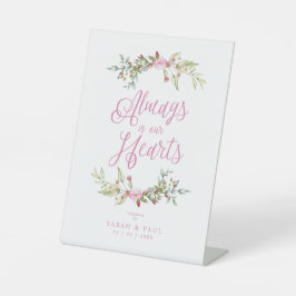 Trouwgedenktafel Floral Motivatie Quote Reclamebord Met Voetstuk