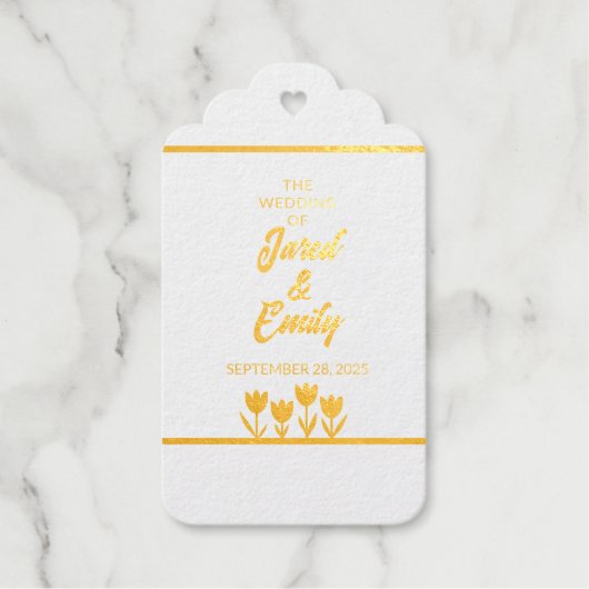 Trouwgeel Cadeaulabels (Voorkant)