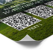 Trouwgeld modern cash qr-code poster (Hoek)